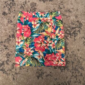 LOFT Multicolor Tropical Print Mini Skirt